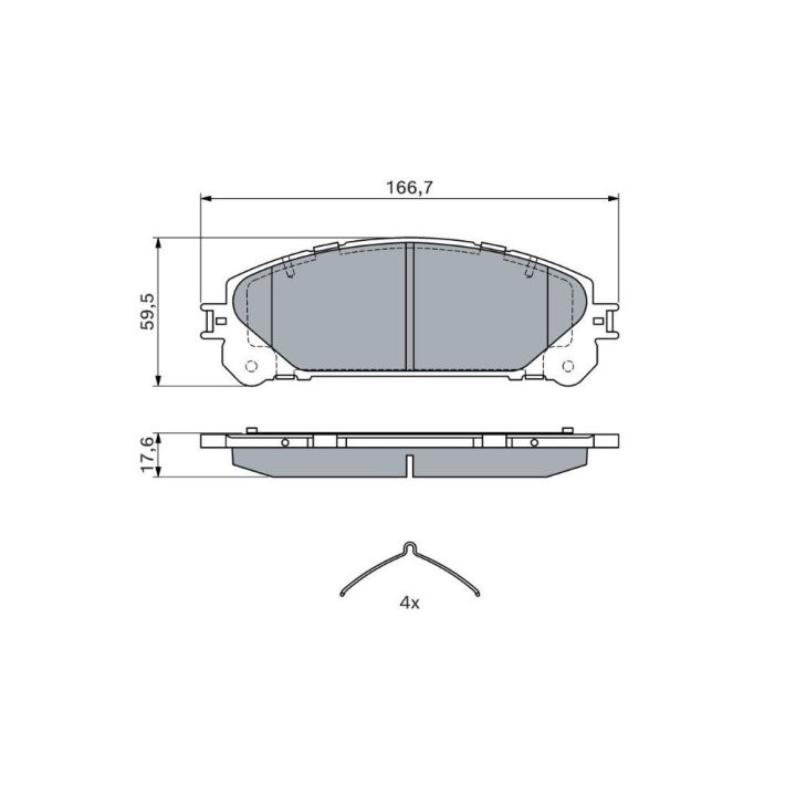Ön Fren Balatası Toyota Rav4 ve Lexus Rx 270 (2012-) - Bosch 0986494686