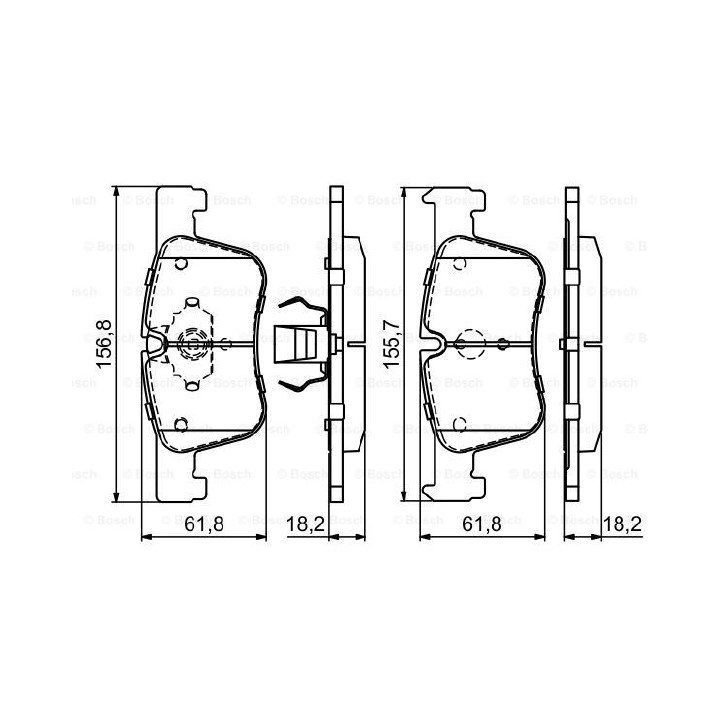 Ön Fren Balatası Bmw F20 F21 F30 F31 F32 F33 F36 İçin - Bosch 0986494694