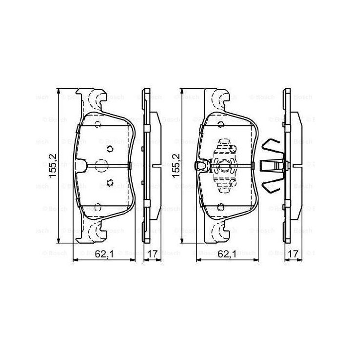 Ön Fren Balatası Citroen C4 Picasso (2013-) - Bosch 0986494695
