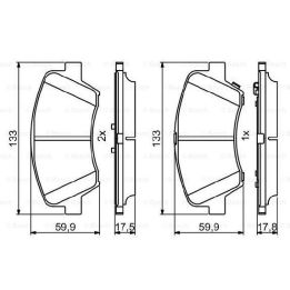 Ön Fren Balatası Hyundai I30 ve Kia Ceed (2012-) - Bosch 0986494712