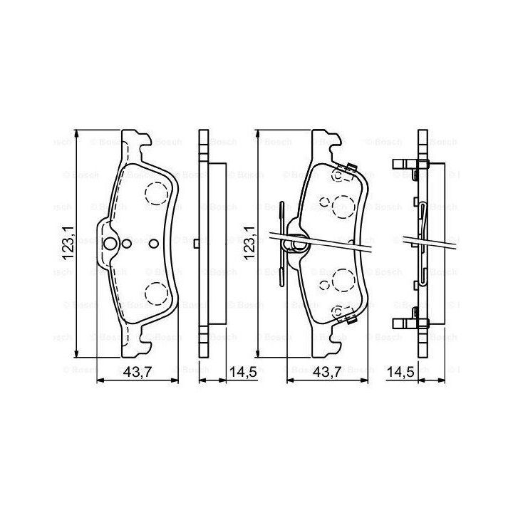 Arka Fren Balatası Honda Civic Hatchback (2011-) - Bosch 0986494719
