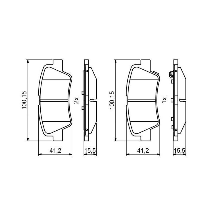 Arka Fren Balatası Hyundai Kia İ30 Kona Sonata Ceed Optima Niro İçin (2010-) - Bosch 0986494768