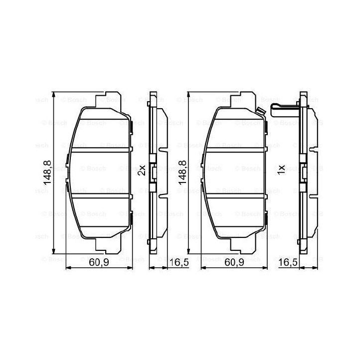Ön Fren Balatası Honda Hr-V 1.5 1.6 I-Vtec I-Dtec İçin (2015-) - Bosch 0986494773