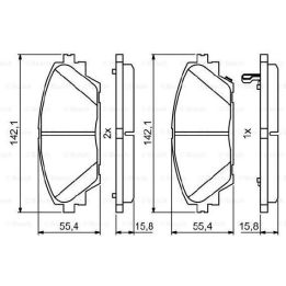 Ön Fren Balatası Mazda 3 (2013-) - BOSCH 0986494804