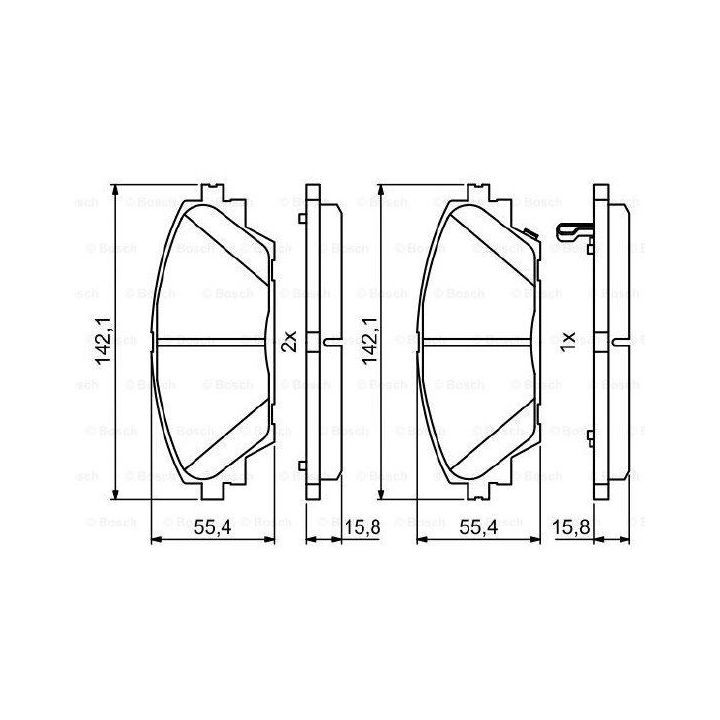 Ön Fren Balatası Mazda 3 (2013-) - BOSCH 0986494804