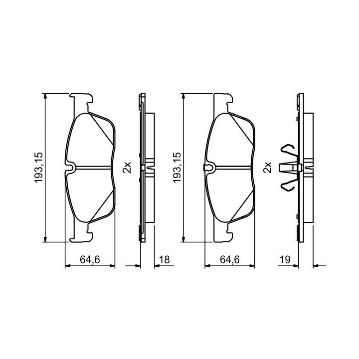Ön Fren Balatası Range Rover Evoque Discovery Sport (2011-) - BOSCH 0986494818