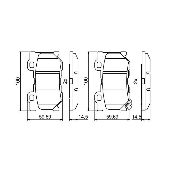 Arka Fren Balatası Infiniti FX Nissan 370Z İçin (2008-) - BOSCH 0986494863