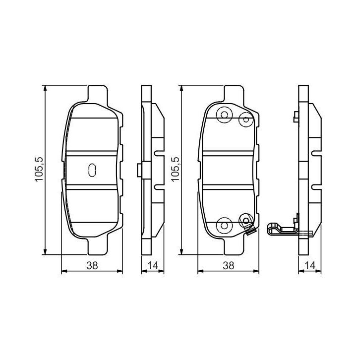 Arka Fren Balatası Renault Koleos Nissan X-Trail Qashqai Juke (2000-) - BOSCH 0986495089