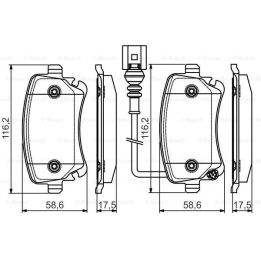 Arka Fren Balatası VW Transporter T5 Multivan Audi A6 (2003-) - BOSCH 0986495094