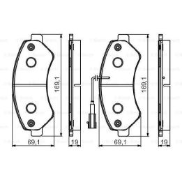 Ön Fren Balatası Fiat Ducato III Boxer III Jumper III Karsan Jest (2006-) - Bosch 0986495095
