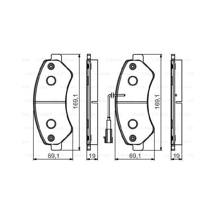 Ön Fren Balatası Fiat Ducato III Boxer III Jumper III Karsan Jest (2006-) - Bosch 0986495095