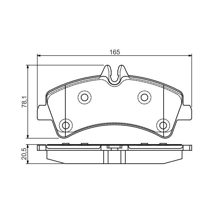 Arka Çift Teker Fren Balatası Mercedes Sprinter 5-T 906 VW Crafter 50 (2006-) - Bosch 0986495099