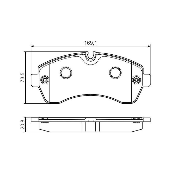 Ön Çift Teker Fren Balatası Mercedes Sprinter B906 B907 B910 VW Crafter (2006-2021) - Bosch 0986495107