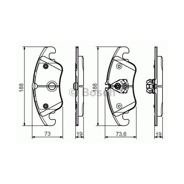 Ön Fren Balatası Audi A6 A4 A5 1.8 2.0 Tfsi Tdi (2007-) - Bosch 0986495110