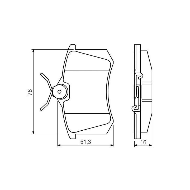 Arka Fren Balatası Citroen C3 C4 Megane II Scenic II Peugeot 207 (2002-) - BOSCH 0986495231