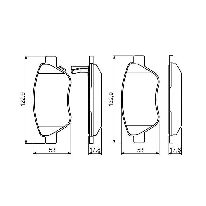 Ön Fren Balatası Opel Corsa D Adam Küçük Tip - BOSCH 0986495237