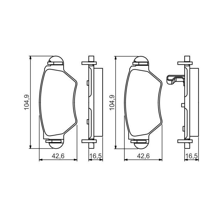 Arka Fren Balatası Astra G Zafira İçin (1998-2004) - Bosch 0986495250