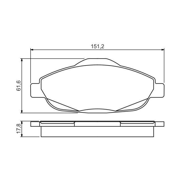 Ön Fren Balatası Peugeot 308 3008 İçin (2007-) - Bosch 0986495266
