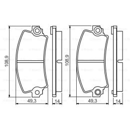 Ön Fren Balatası Renault R12 R16 Dacia Pick-Up Citroen Visa İçin - Bosch 0986495270