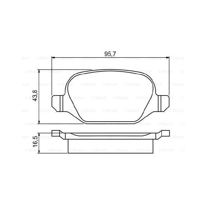 Arka Fren Balatası Fiat Linea Ve Alfa Romeo 147 156 İçin (2001-) - Bosch 0986495291
