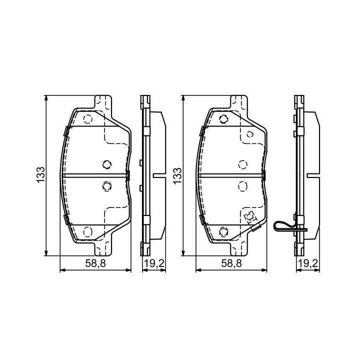 Ön Fren Balatası Fiat Egea 1.3 1.4 1.6 Multijet (2015-) - Bosch 0986495392