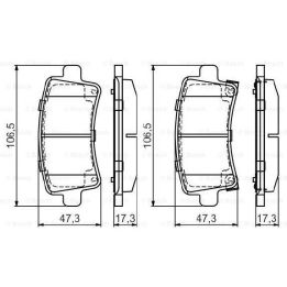 Arka Fren Balatası Opel Insignia (2008-) - Bosch 0986495444