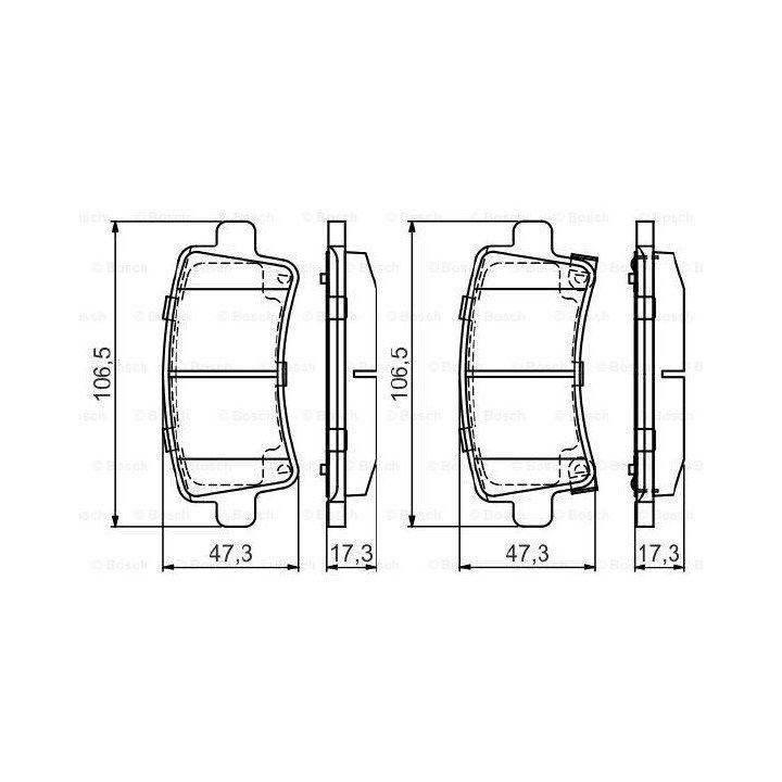 Arka Fren Balatası Opel Insignia (2008-) - Bosch 0986495444