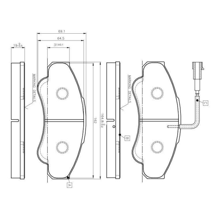 Fiat Ducato Peugeot Boxer Citroen Jumper 18Q Ön Fren Balatası - BOSCH 0986TB2431