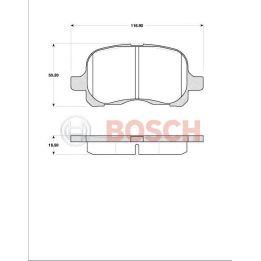 Ön Fren Balatası Toyota Corolla AE101 E11 E12 (1998-) - Bosch 0986TB2326