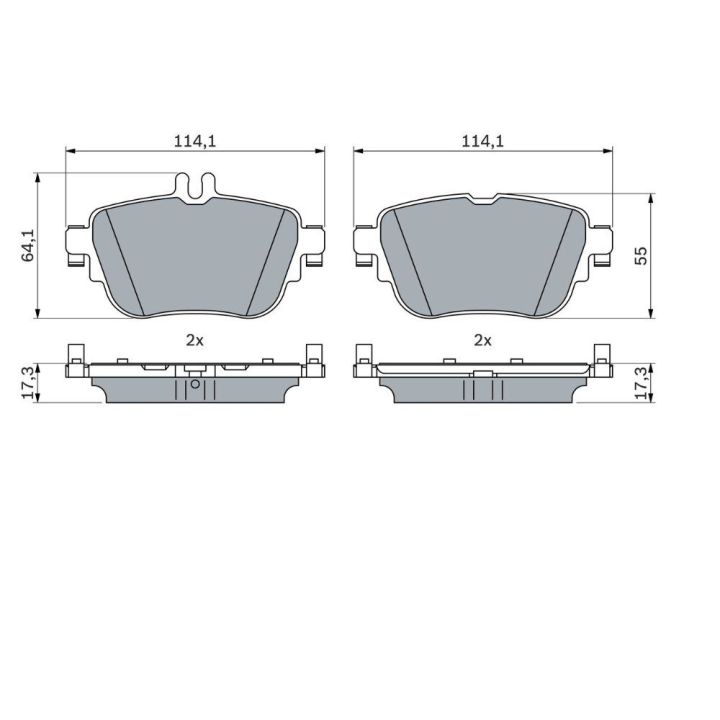 Arka Fren Balatası Mercedes C257 W213 S213 C238 A238 (2016-) - Bosch 0986424845