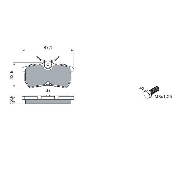 Ford Focus Ve Fiesta Arka Fren Balatası (1998-2015) - Bosch 0986494011