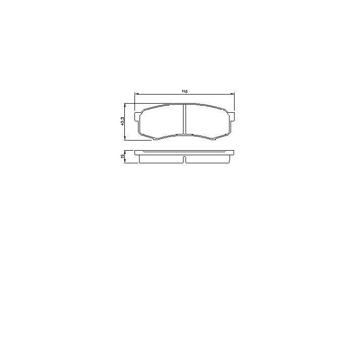 FREN BALATASI ARKA - [WVA 21947] - [ 116,2X44X15,2 MM ] PAJERO 3.2 DI-D 200609 - ; PAJERO 3.8 200609 - ; PAJERO 3.2 DI-D 200907 