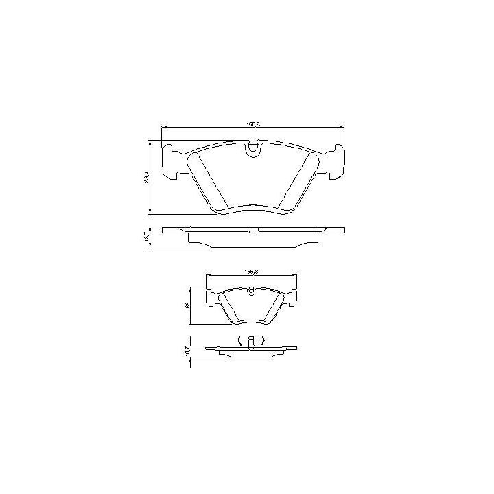 Ön Fren Balatası Bmw 5 Serisi E34 Ve 7 Serisi E32 (1988-1996) - Bosch 0986424351