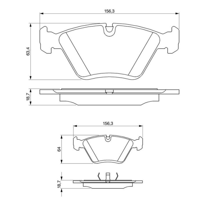 Ön Fren Balatası Bmw 5 Serisi E34 Ve 7 Serisi E32 (1988-1996) - Bosch 0986424351