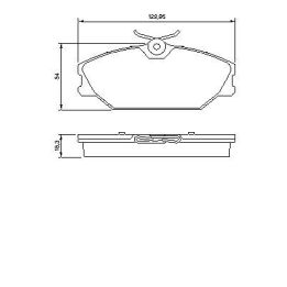 Ön Fren Balatası Renault Clio II Laguna I Megane (1993-) - Bosch 0986424533