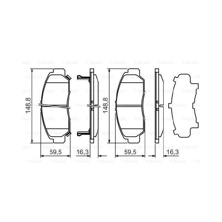 Honda Accord Civic FR-V Legend Stream Ön Fren Balatası (1998-2011) - Bosch 0986424722