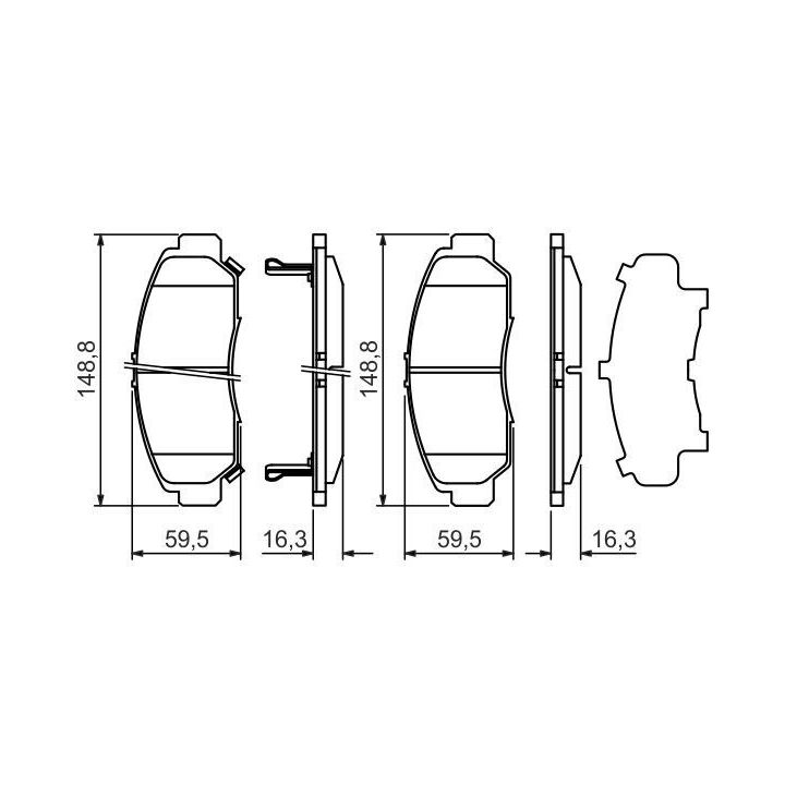 Honda Accord Civic FR-V Legend Stream Ön Fren Balatası (1998-2011) - Bosch 0986424722
