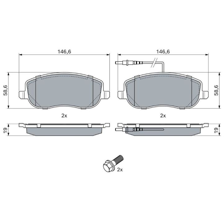 Ön Fren Balatası Citroen C8 İçin - Bosch 0986424789