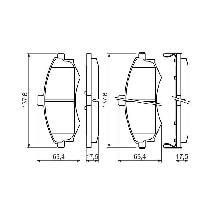 Ön Fren Balatası Hyundai Matrix Cerato Elantra İçin - Bosch 0986424810