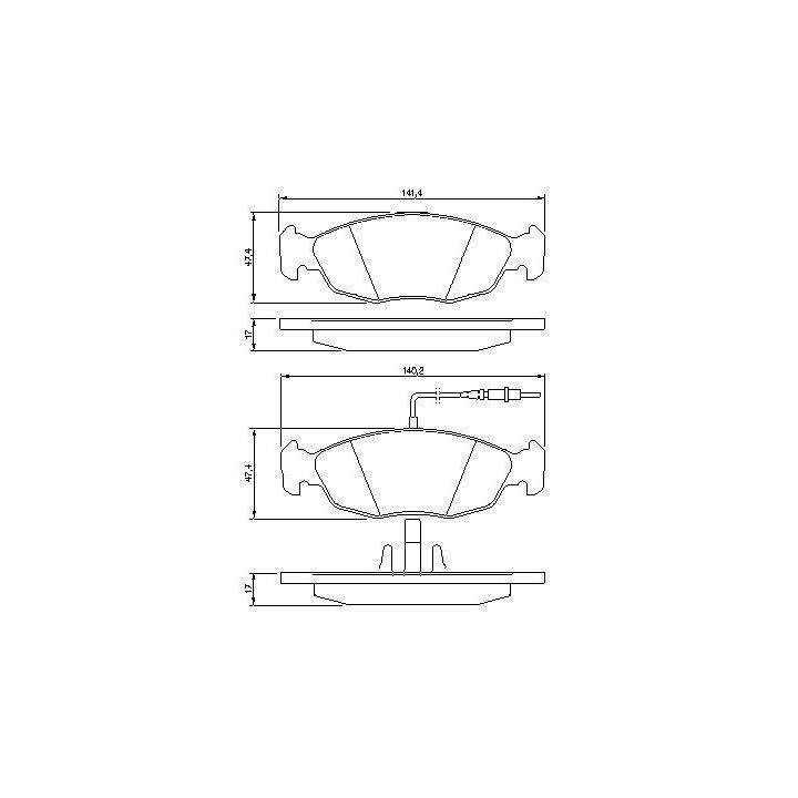 Ön Fren Balatası Xsara P306 Saxo P106 Uyumlu (1999-) - BOSCH 0986461764