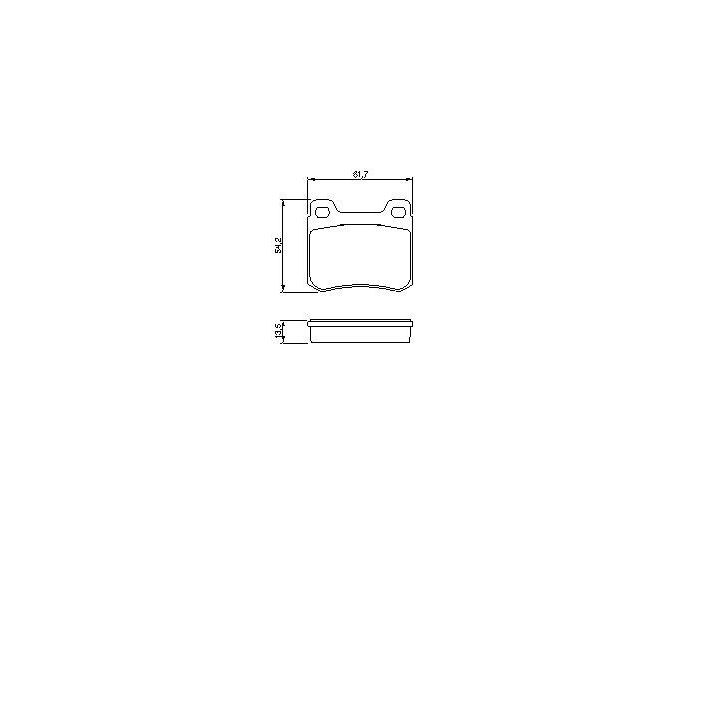 Arka Fren Balatası Mercedes Benz 190 W201 (1982-1993) - Bosch 0986466874
