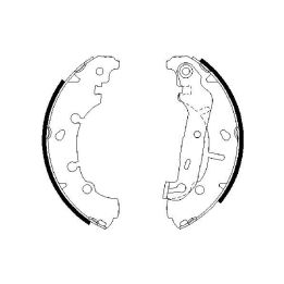 Pabuçlu Fren Balatası (203x38 mm) Fiesta V Fusion Ka İçin (2001-) - Bosch 0986487599
