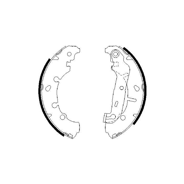 Pabuçlu Fren Balatası (203x38 mm) Fiesta V Fusion Ka İçin (2001-) - Bosch 0986487599