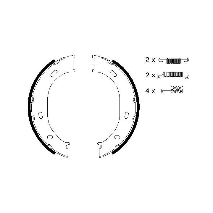 Arka Park Fren Pabucu (160x40 mm) Sprinter VW LT İçin - Bosch 0986487610