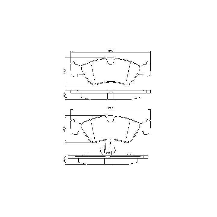 Ön Fren Balatası Opel Astra F Calibra Omega Vectra A-B İçin (1986-2002) - BOSCH 0986491900