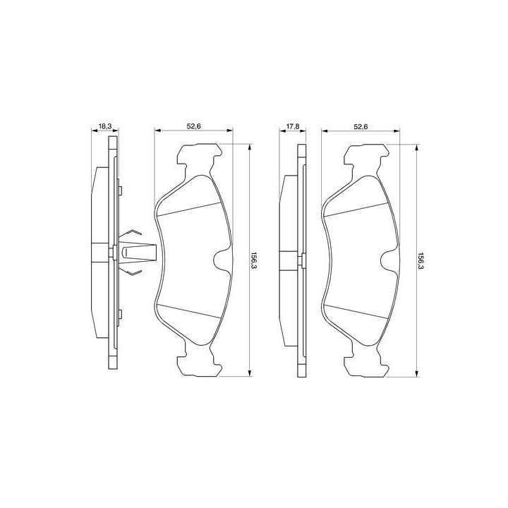 Ön Fren Balatası Opel Astra F Calibra Omega Vectra A-B İçin (1986-2002) - BOSCH 0986491900
