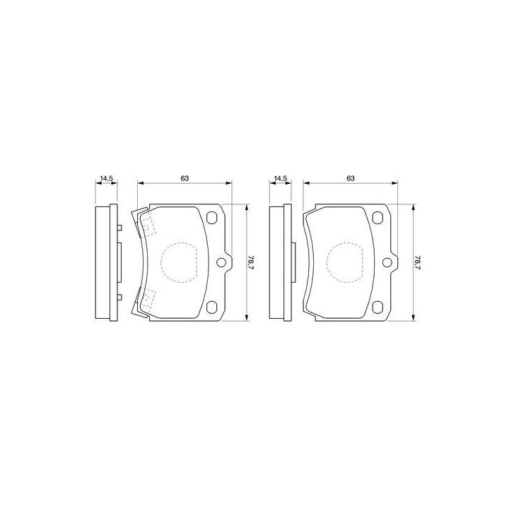 Ön Fren Balatası Kia Pride Mazda 121 İçin (1987-2003) - BOSCH 0986493550