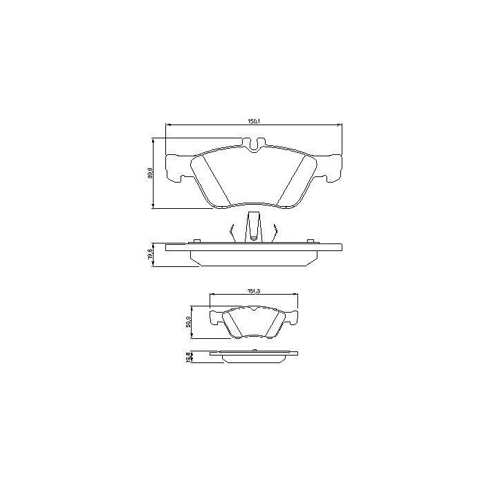 Ön Fren Balatası Mercedes W202 W210 C-Class SLK İçin (1995-2004) - BOSCH 0986494002