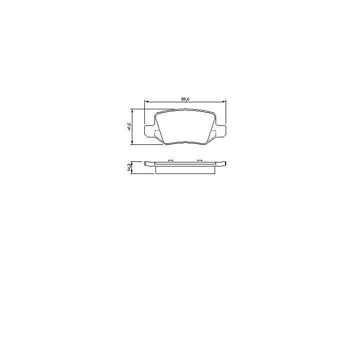 Arka Fren Balatası Mercedes A Serisi Ve Vaneo İçin (1997-2004) - Bosch 0986494023