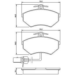 Ön Fren Balatası Volkswagen Passat İçin (1997-2001) - Bosch 0986494042